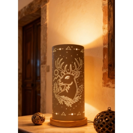 Il Re del Bosco – Lampada Cervo artigianale