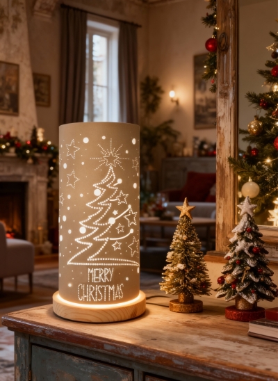 Lampada Merry Christmas – Lampada artigianale per dare stile alle tue feste