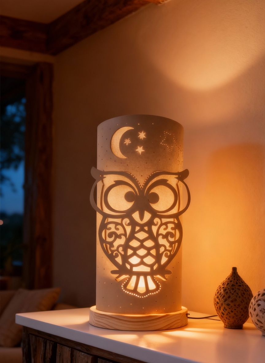 Gufo Incantato – Lampada artigianale per dare stile alle tue feste