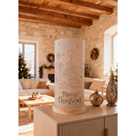 Lampada artigianale realizzata a mano e personalizzabile - Tema Albero di Natale