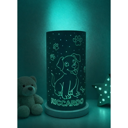 Cucciolo – Lampada personalizzata con nome bambino per la cameretta